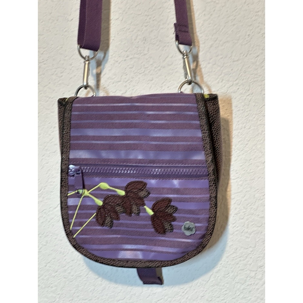 Haiku by Sharon Eisenhauer Vegan Leather Crossbody Bag Purple Travel Packable